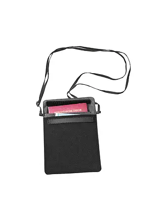 COCOON | Portefeuille Secret en Soie pour Passeport | schwarz